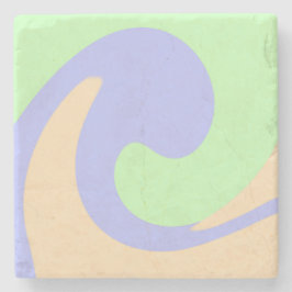 Blå grönt, fluid marble boho fold mönster stenunderlägg