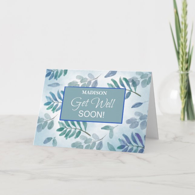 Blå Grönt för att hämta bra Grenar Kort (Framsida)