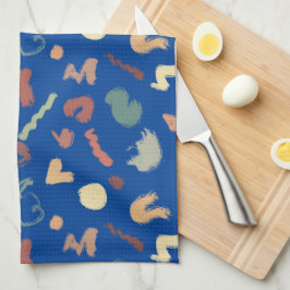 Blå Grönt för beskärning av royal - persikor Kökshandduk