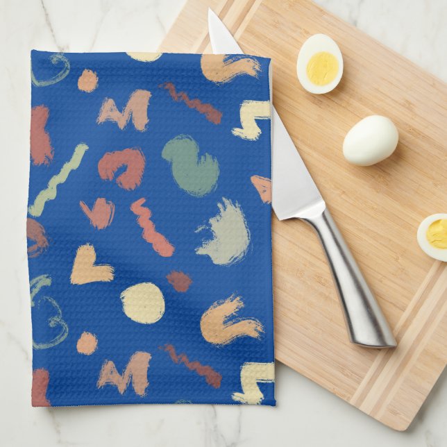 Blå Grönt för beskärning av royal - persikor Kökshandduk (Vikt i Fjärdedel)