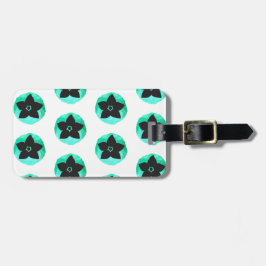 Blå Grönt Hawaiianska blomman Bagagebricka