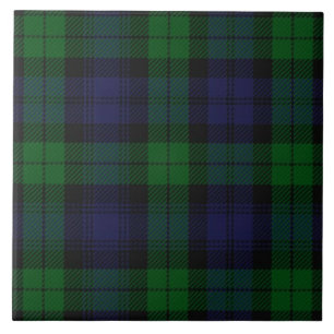Blå Grönt Highland Sunderland Tartan Check Kakelplatta