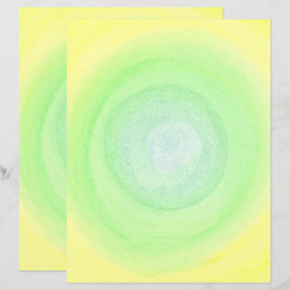 Blå Grönt i blek för Gult Vattenfärg, Papper