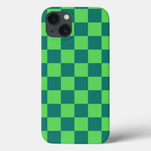 Blå Grönt Kontrollerad Gingham Mönster