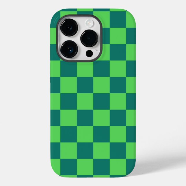Blå Grönt Kontrollerad Gingham Mönster (Baksida)