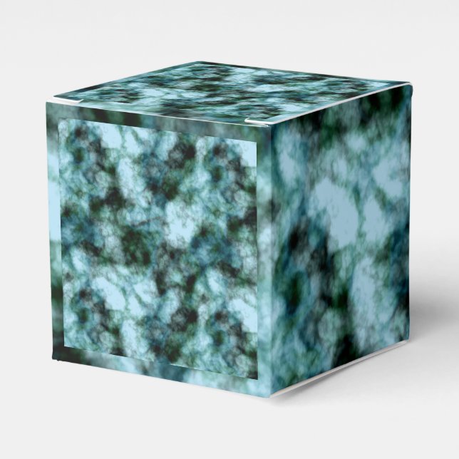 Blå Grönt marmor Presentaskar (Framsidan Sidan)