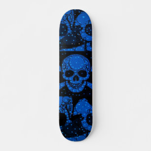 Blå Grönt med blomning Old School Skateboard Bräda 18 Cm