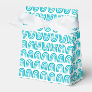 Blå Grönt Mönster Rainbow Baby Shower Gift Presentaskar