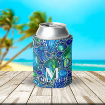 Blå Grönt mousserande glasögon Monogramme