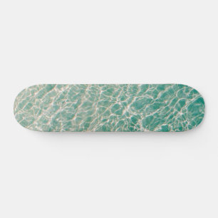 Blå Grönt Ocean (Vinkara sommarstranden) Mini Skateboard Bräda 18,5 Cm