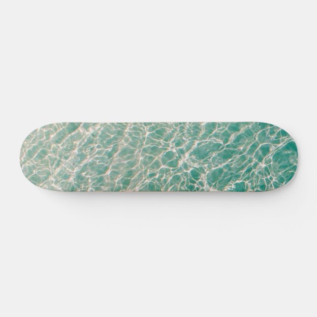 Blå Grönt Ocean (Vinkara sommarstranden) Mini Skateboard Bräda 18,5 Cm (Horz)