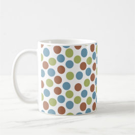 Blå, Grönt och bruna punkter Kaffemugg