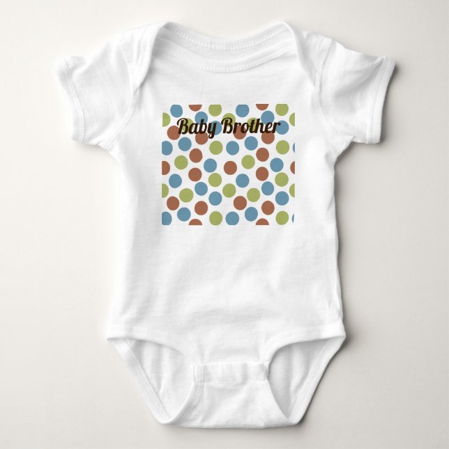 Blå, Grönt och bruna punkter T Shirt (Framsida)