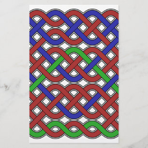 Blå, Grönt och rödkeltiska knop Brevpapper