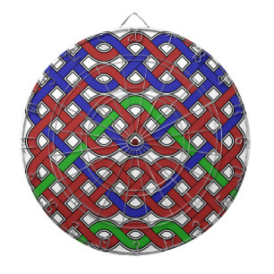 Blå, Grönt och rödkeltiska knop Darttavla