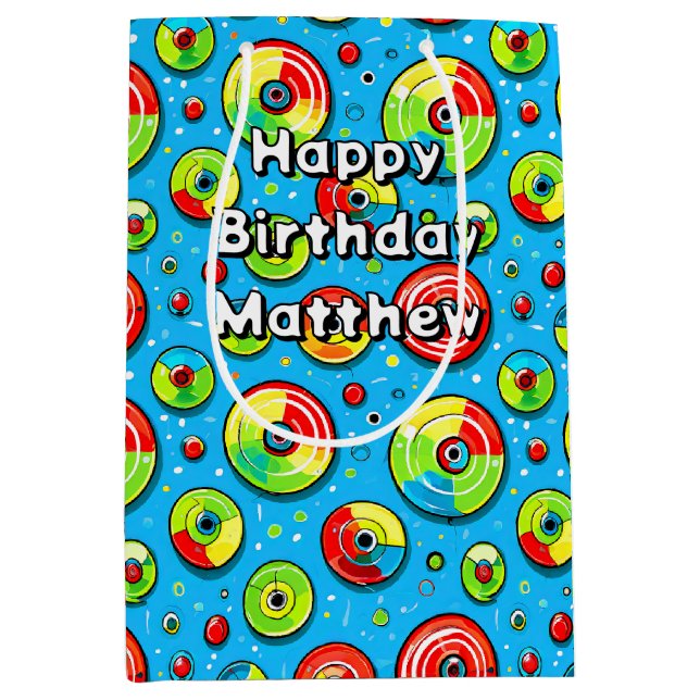 Blå, Grönt och rödskiva Golf Théed Birthday (Framsidan)