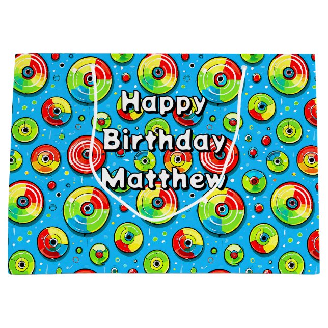 Blå, Grönt och rödskiva Golf Théed Birthday (Framsidan)