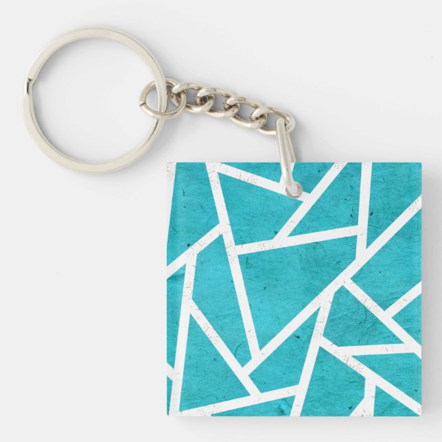 Blå grönt och vit mosaik mönster (Framsidan)