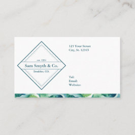 Blå/Grönt på vit företagsdesign Visitkort