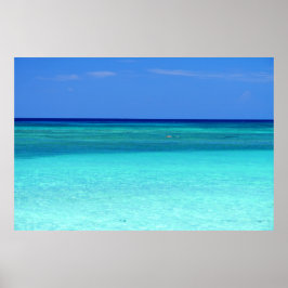 Blå Grönt Paradise Poster