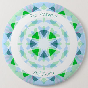 Blå Grönt per Aspera och Astra Stars Motivational Knapp