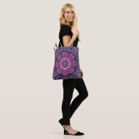 Blå, Grönt, Pinks och Lila Geometric Mandala