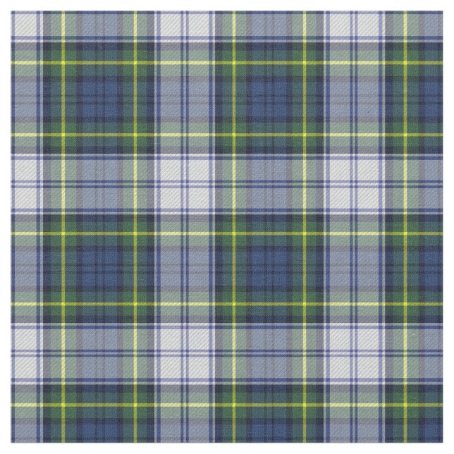Blå Grönt Plaid Tartan Fabric Tyg (Närbild)