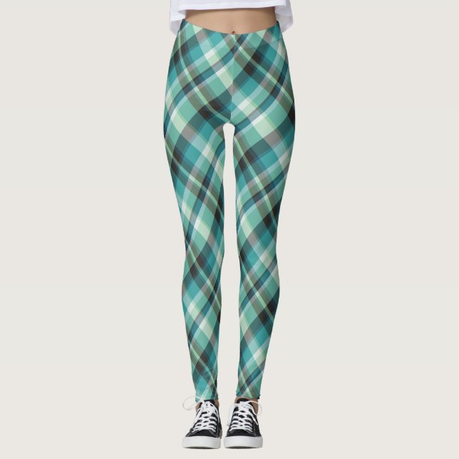 Blå Grönt Play Leggings (Framsida)
