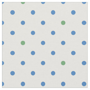 Blå,grönt polka dots tyg