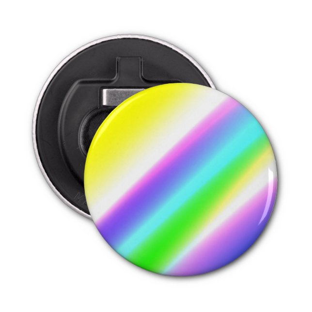 Blå grönt regnbåge abstrakt struktur mönster art t flasköppnare (Framsidan)