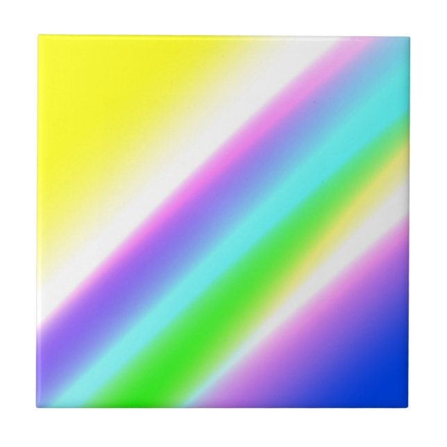 Blå grönt regnbåge abstrakt struktur mönster art t kakelplatta (Framsidan)