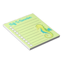 Blå Grönt Seahorse Sea Hors to Do List