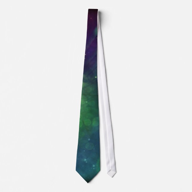 Blå Grönt Sparkling Nebula tie Slips (Framsida)