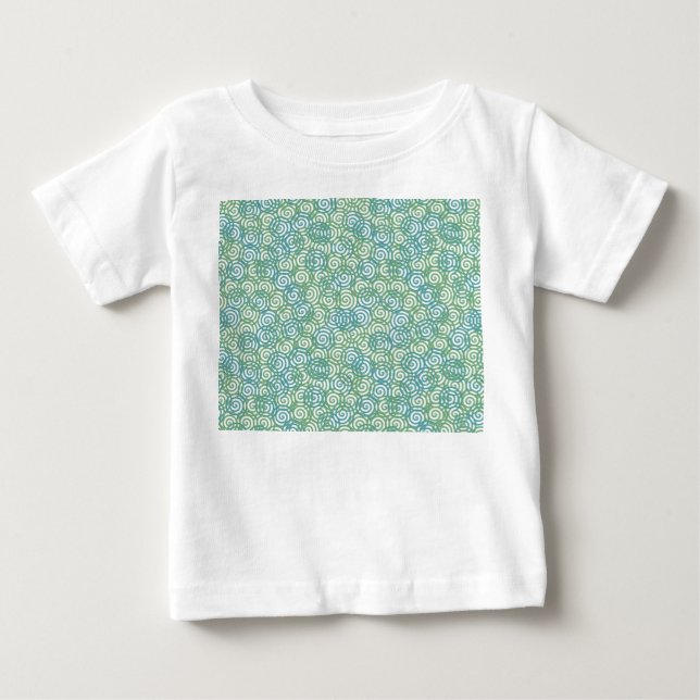 Blå Grönt Spiral T Shirt (Framsida)