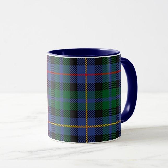Blå Grönt Tartan Mugg (Framsida höger)