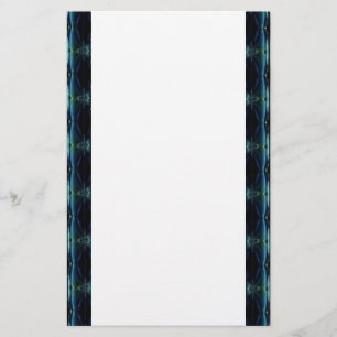 Blå Grönten Rainbow Stars, Artdeco Mönster Brevpapper