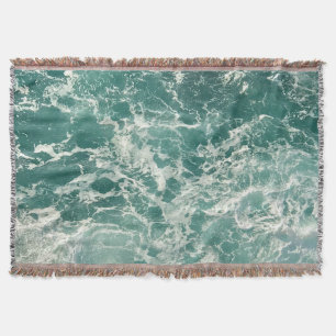 Blå Grönten Vinkara havet Filt