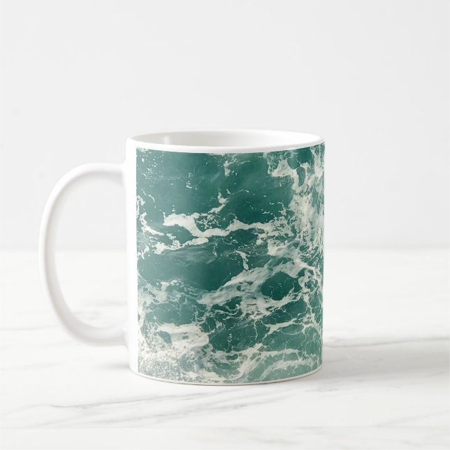 Blå Grönten Vinkara havet Kaffemugg (Vänster)