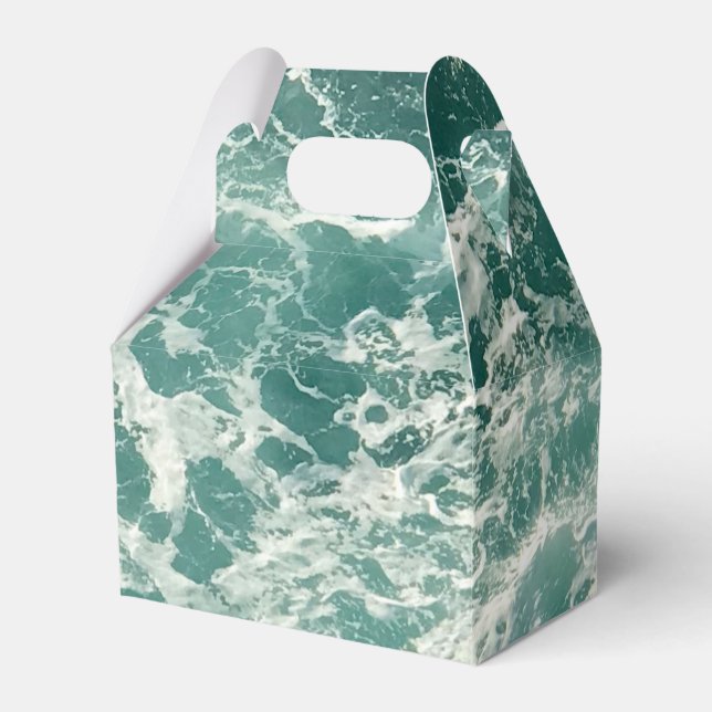 Blå Grönten Vinkara havet Presentaskar (Framsidan Sidan)