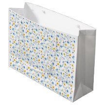 Blå Gul Akvarell Vildblomma