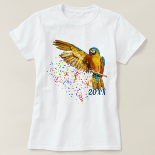 Blå & Gul Ara Kastar Konfetti T Shirt