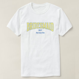 Blå + Gul Falsk Glitter BRUDJUNGFRU Sängkammatergi T Shirt