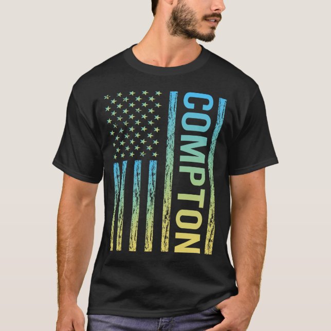 Blå Gul Flagga - Compton T Shirt (Framsida)