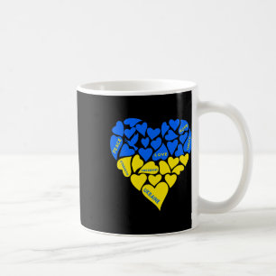 Blå Gul Fredsduva Hjärta Ukraina Hopp Kärlek Ukr Kaffemugg