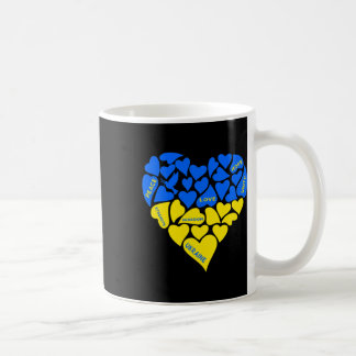Blå Gul Fredsduva Hjärta Ukraina Hopp Kärlek Ukr Kaffemugg