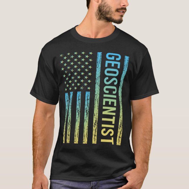 Blå Gul Geovetare T Shirt (Framsida)