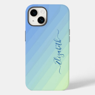Blå Gul Gradient Skrift Monogram