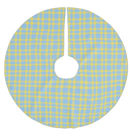 Blå Gul Karomönster Julgransmatta Borstad Polyester