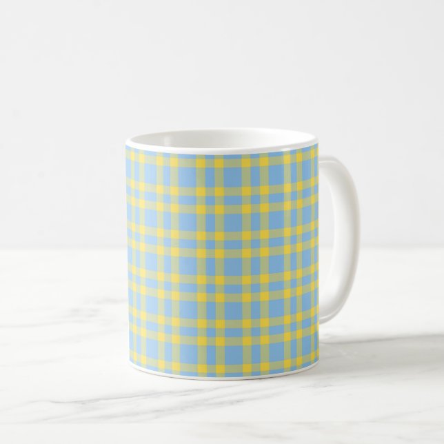 Blå Gul Karomönster Kaffemugg (Framsida höger)