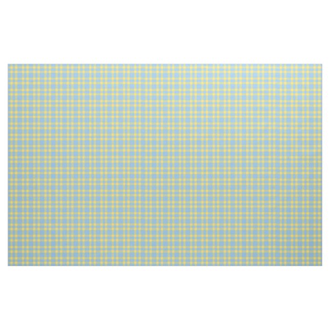 Blå Gul Karomönster Tyg (Fat Quarter)